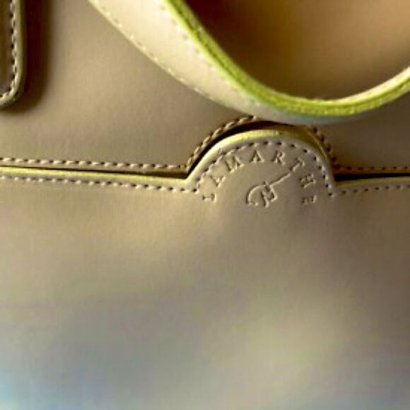 Lamarthe Beige Leather Satchel Handbag - Picture 4 of 12
